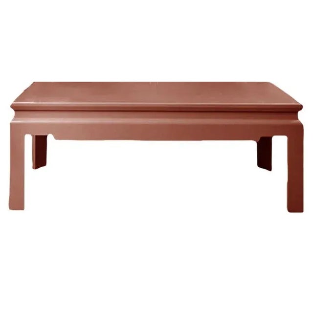 Modern Ming Coffee Table Custom Built and Lacquered Picture Gallery Red ...