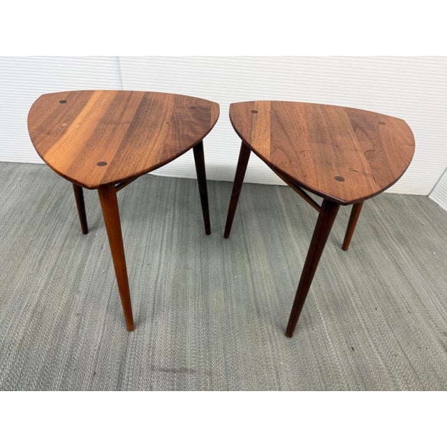 Kipp Stewart for Winchendon Furniture Guitar Pick Side Tables, Pair For Sale In San Francisco - Image 6 of 12