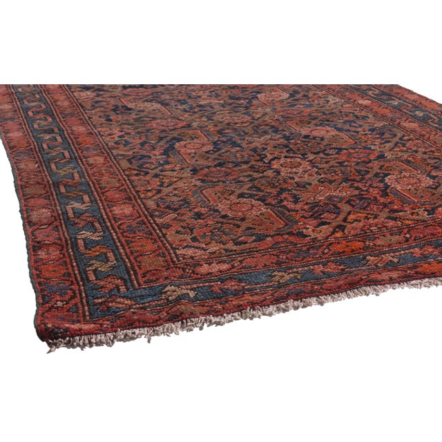 Antique Circa 1910 Red Malayer Hand Knotted Runner 3ft 5in X 15ft 5in For Sale - Image 14 of 16