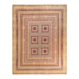 Mogul, One-of-a-Kind Handmade Area Rug in Yellow, 9' 1" x 11' 6" For Sale