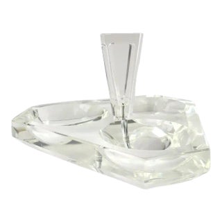 Lucite Entertaining Nuts Snacks Tray Caddy For Sale