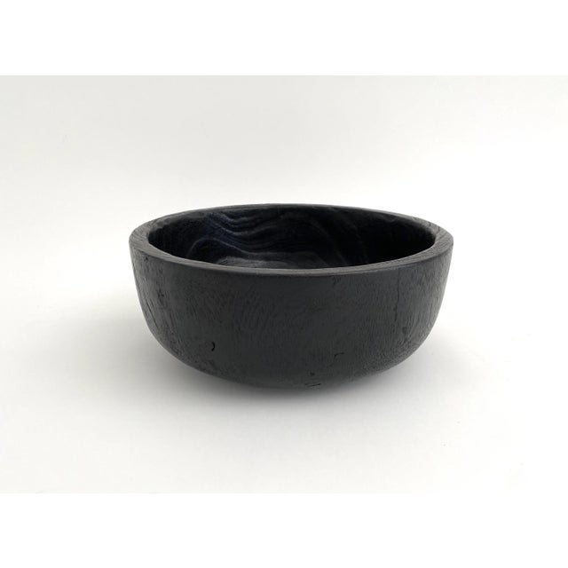 Wood Ebonized Wood Artisan Crafted Bowl For Sale - Image 7 of 7