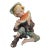 Vintage Boy Eating Watermelon Capodimonte Melon Porcelain Hand Painted Figurine Numbered For Sale
