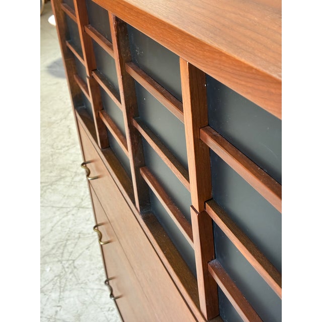 Mid-Century Modern Refinished Mid Century Modern Tall Dresser by American of Martinsville For Sale - Image 3 of 9