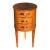 Antique Late 19th Century Italian Louis XVI Style Round Walnut W/Inlay 3-Drawer Side Table For Sale
