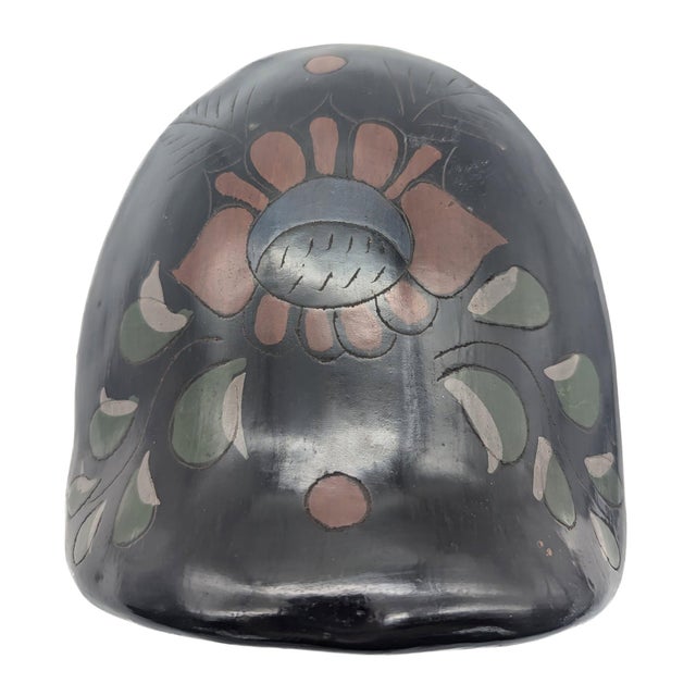 Black Tonalá Mexico Owl Ceramic Figurine For Sale - Image 8 of 11