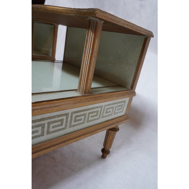 Mid 20th Century A Pair of Reverse-Painted and Opalescent Nightstands For Sale - Image 13 of 18
