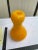 1980s Yellow Free Form Glass Vase For Sale - Image 9 of 9