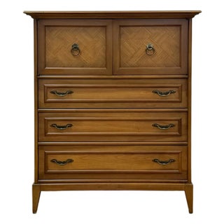 Vintage Dresser Broyhill Premier MCM Tallboy Highboy Walnut Color Bedroom Chest For Sale