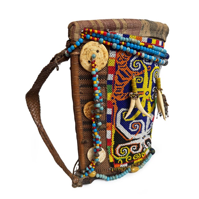 Antique Borneo Dayak Beaded Artifact For Sale - Image 9 of 10