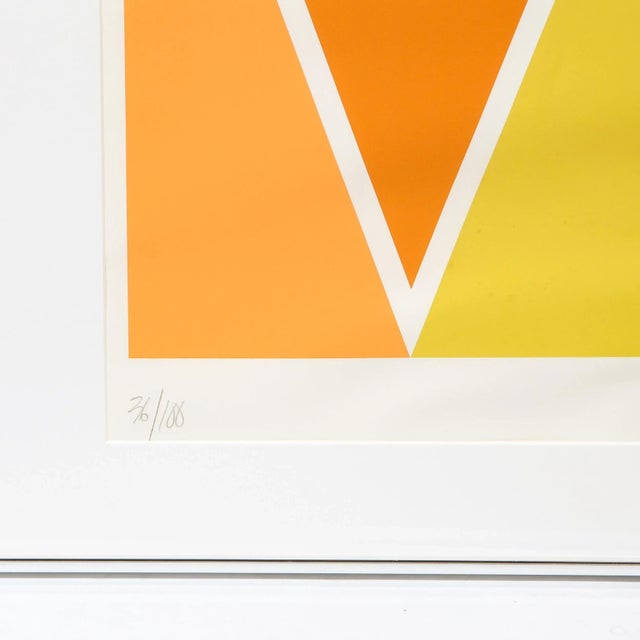 This stunning serigraph, "Untitled" (Diagonal Composition) was realized by the esteemed American color field artist Larry...