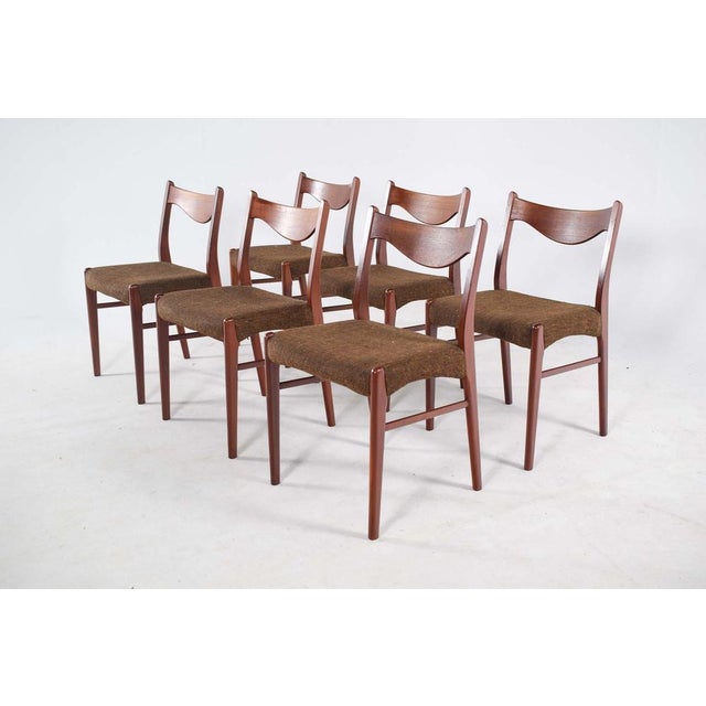 Mid-Century Modern GS60 Chairs in Teak by Arne Wahl Iversen, Set of 6 For Sale - Image 3 of 6