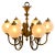 Gold Antique Louis XV French Gilt Bronze Figural Chandelier with 6 Etched Globes, 1890 For Sale - Image 8 of 8