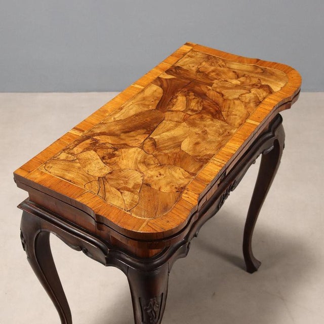 Brown Walnut and Beech Game Table with Walnut Stain For Sale - Image 8 of 10