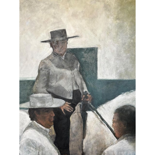 Original signed painting titled “El Jinete” by artist Sharon Lee Andreasen, acquired directly from the artist’s family and...