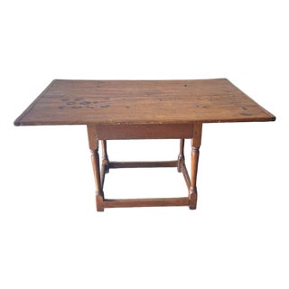 Antique Wood Tavern Table With Patina For Sale