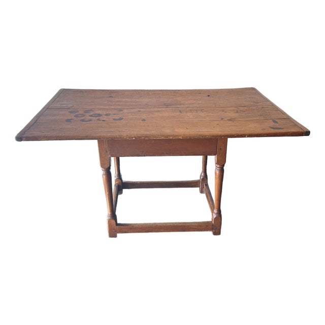 Antique Wood Tavern Table With Patina For Sale