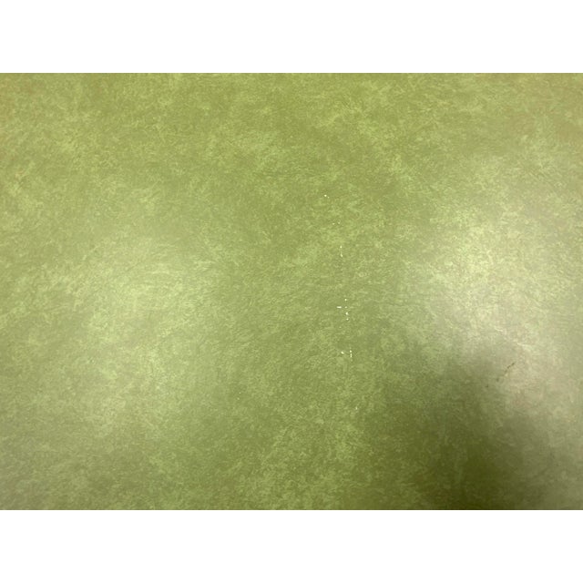 Bright Green Late 20th Century Ray Arthur Inc. Green Formica Parsons Table For Sale - Image 8 of 9