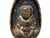 Copper Vintage Oval Egg Shape Wood Relief Carved Buddha Meditation Figure For Sale - Image 8 of 8