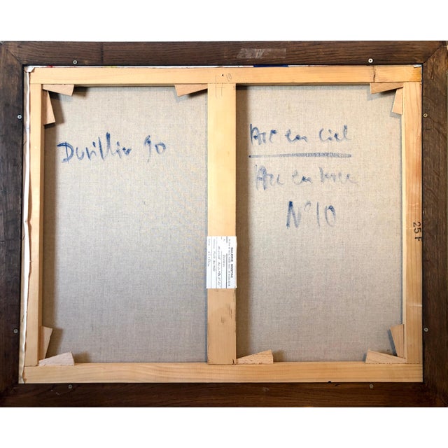 Rene Duvillier, Arc en Ciel Abstract Expressionist French Oil Painting Nouvelle École d'Paris, 1990 For Sale - Image 13 of 15