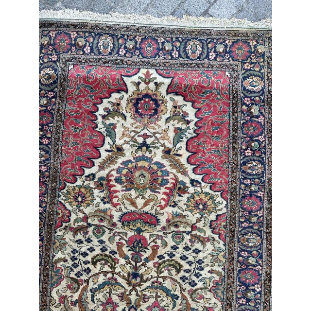 Vintage Turkish Kayseri Silk Rug, 1960s For Sale - Image 3 of 18