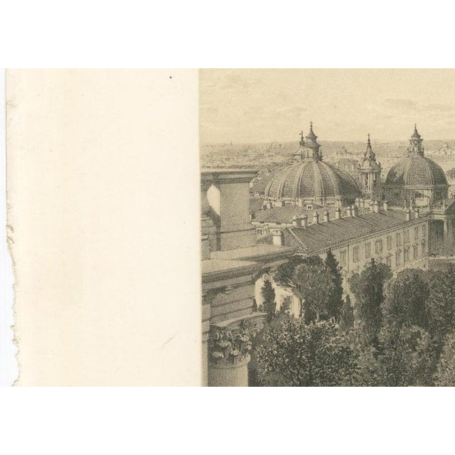 After Bayot, Piazza Del Popolo from the Pincian Hill, Rome, 1869, Lithograph For Sale - Image 6 of 12