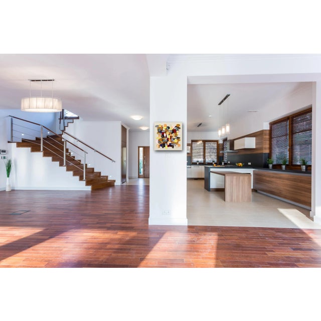 Gold - Impasto Thick Paint Earth Tone Neutral Abstract Painting Original Artwork by Shiri Phillips For Sale - Image 9 of 9