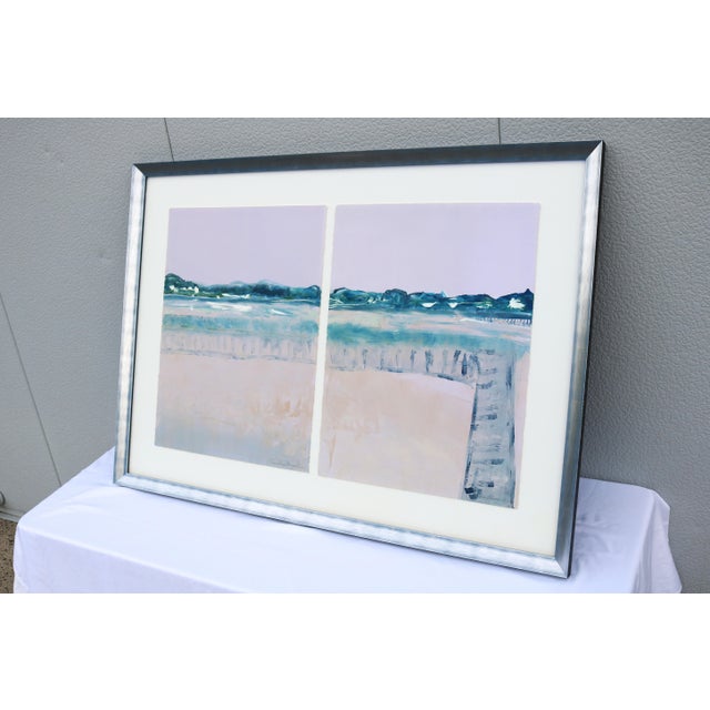 Claudia Mengel Signed Diptych Abstract Landscape Acrylic Painting One-of-a-Kind For Sale In New York - Image 6 of 18