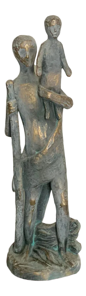 1967 Goebel Germany Modern Gilt Gray Porcelain Figure