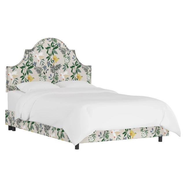 Halsted Bed in Cream Belize Chinoiserie, Twin For Sale In Chicago - Image 6 of 6