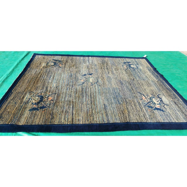 Early 20th Century Chinese Peking Carpet ( 8'3" x 9'8" - 250 x 295 ) For Sale - Image 9 of 12