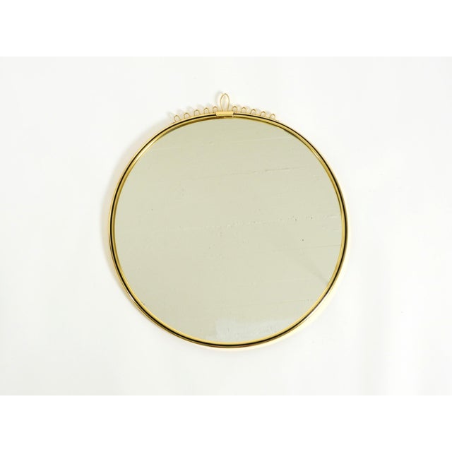 Mid-Century Modern Brass Wall Mirror from Lenz, 1964 For Sale - Image 14 of 14