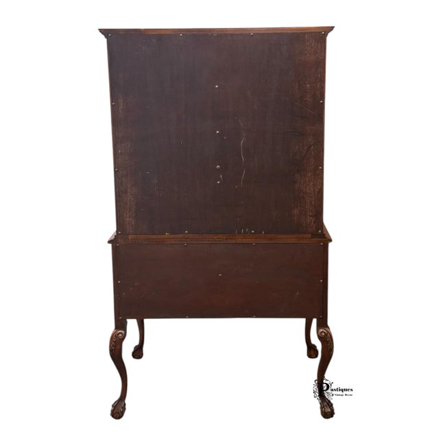 Vintage Northern Furniture Company Regency Style Mahogany Highboy / Chest of Drawers For Sale - Image 10 of 12
