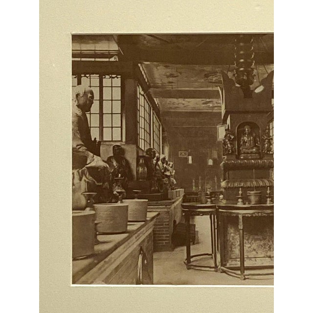 Asian Antique Antique Photograph of an Interior of a Temple For Sale - Image 3 of 5
