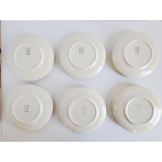 Vintage Longchamp French Country "Wine Chateau" Appetizers Plates - Set of 24 For Sale - Image 15 of 18