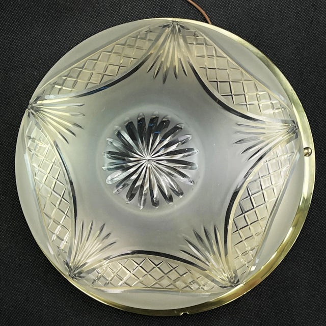 Small Art Nouveau Brass & Bronze Ceiling Lamp, 1910s For Sale - Image 4 of 8