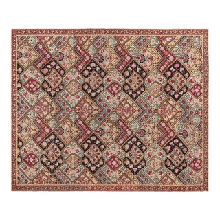 Antique French Aubusson Rug  Botanical Garden Motif For Sale