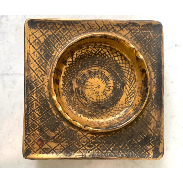 Folk Art Vintage Stangl Ceramic Ashtray For Sale - Image 3 of 7