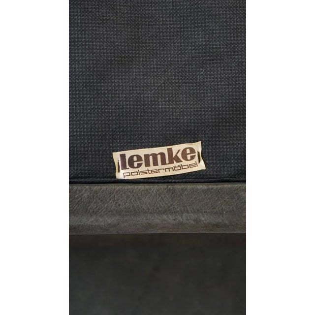 Grey Leather Modular Sofa, 1970s, Set of 2 For Sale - Image 13 of 15