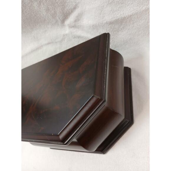 Rare the Bombay Company Octaganal Wood Jewelry Box Removeable Tray Nostalgia VNT For Sale - Image 11 of 17