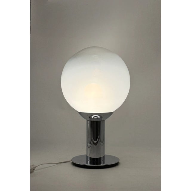 Vintage French Space Age Chrome Table Lamp, 1970s For Sale - Image 3 of 6
