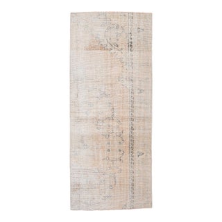 1970s Vintage Turkish Handmade Wool Cotton Runner Rug For Sale