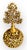 Vintage MCM German Gold Plated Ormolu Perfume Bottle Mulberry Tree Stopper For Sale - Image 9 of 16