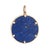 Contemporary Compass Charm Lapis Lazuli Diamond Pendant Estate 14k Yellow Gold Enamel Jewelry For Sale - Image 3 of 4