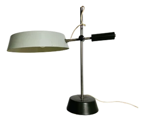 German Green Metal Table Lamp , 1960s