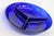 Cobalt Blue Glass Relish Dish Round 3 Compartment Sectioned Serving Bowl 4907b For Sale - Image 4 of 12