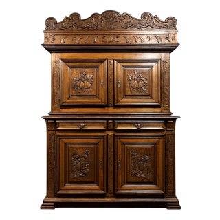 Renaissance Four-Door Oak Buffet from Montbéliard For Sale