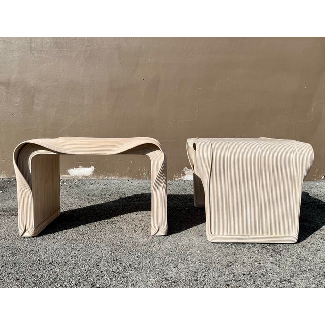 Sculptural Pencil Reed End Tables For Sale - Image 4 of 8
