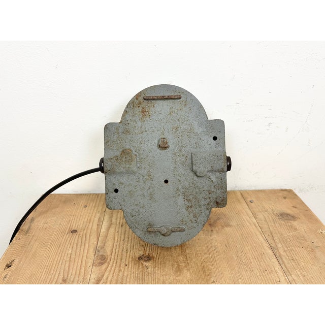 Grey Industrial Cast Iron Wall Light from Elektrosvit, 1960s For Sale - Image 15 of 16