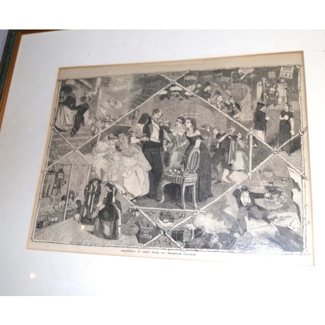 Original Antique 1860 Original Florence Claxton Engraving Christmas in Leap Year For Sale In New York - Image 6 of 12